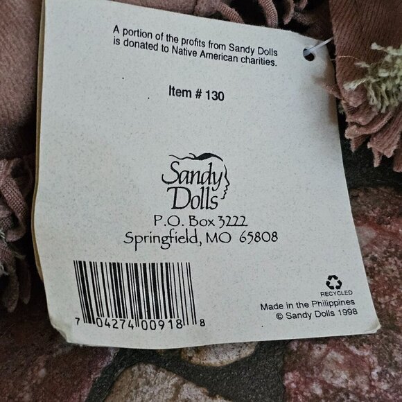 Vintage 1998 Sandy Dolls Native American Series Doll With Tag - Picture 4 of 13